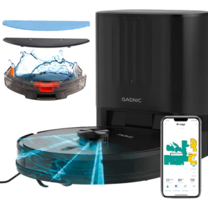 Gadnic Aspiradora Robot Gadnic 5000 Pa LIDAR 360 Base Autolimpiante