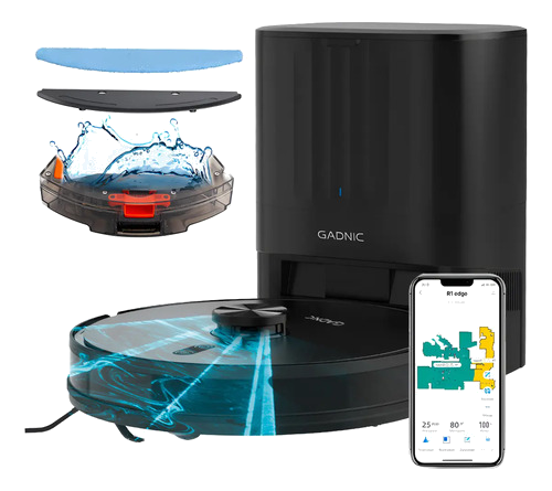 Gadnic Aspiradora Robot Gadnic 5000 Pa LIDAR 360 Base Autolimpiante