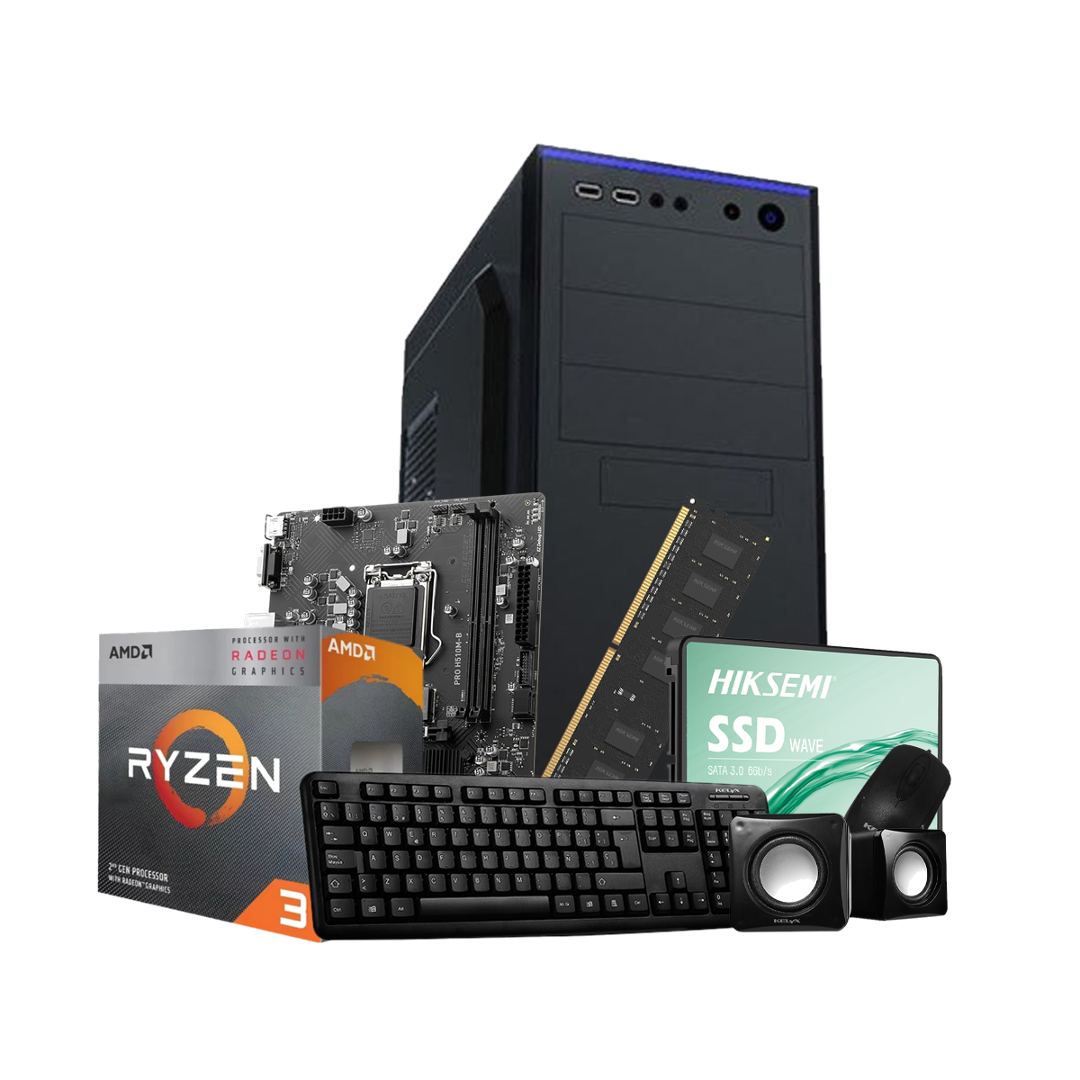 Pc Kelyx AMD Ryzen 3-3200G 8G SSD 240Gb (MSI)