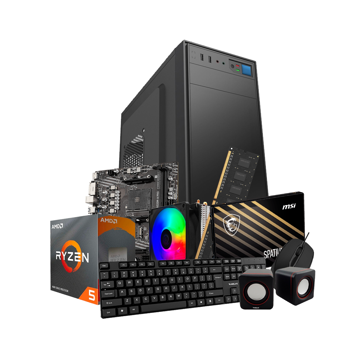 Pc Kelyx AMD Ryzen 5-3400G 8G SSD 240Gb (MSI)