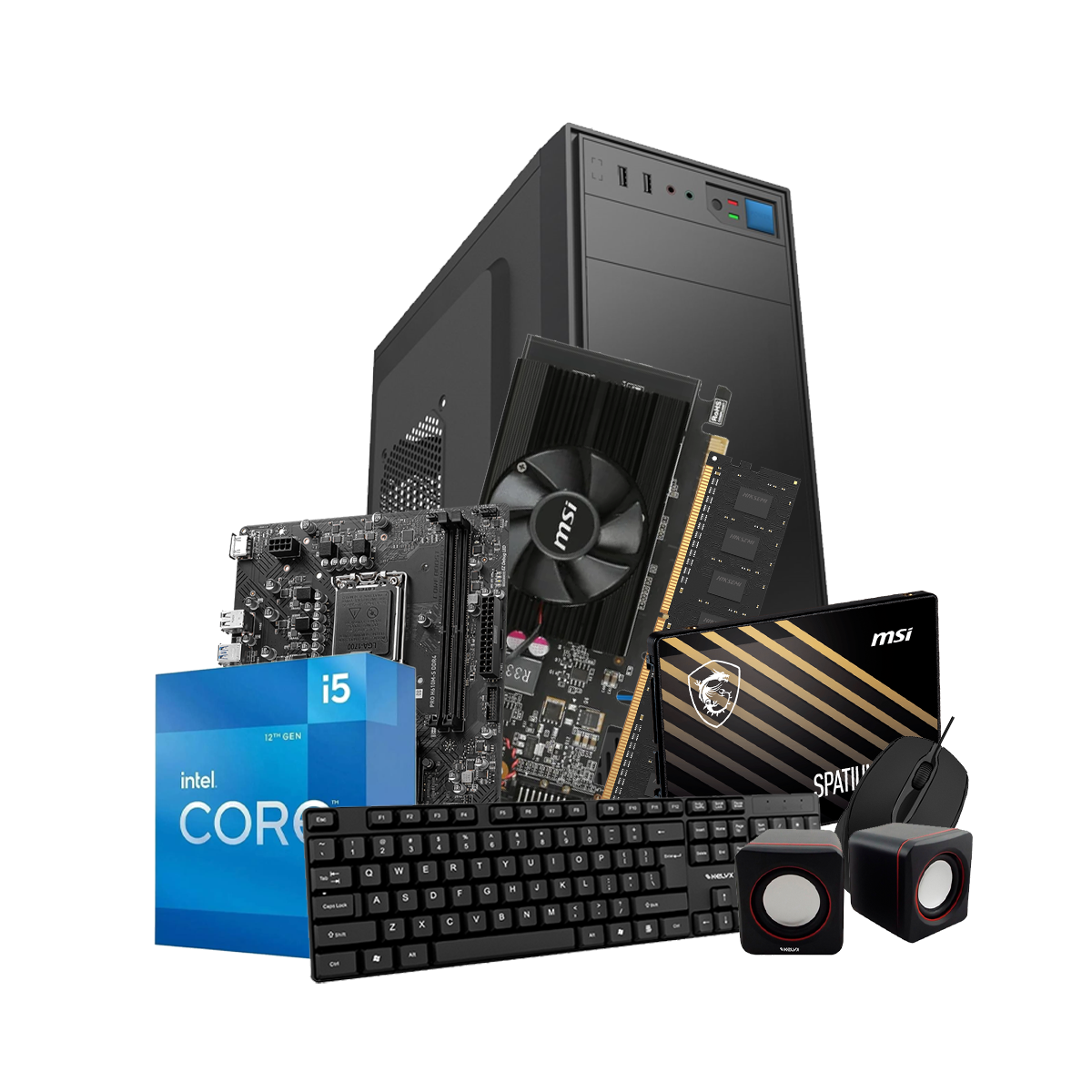 Pc Kelyx Intel Core i5-12400F 8G SSD 480Gb GT 710 (MSI)