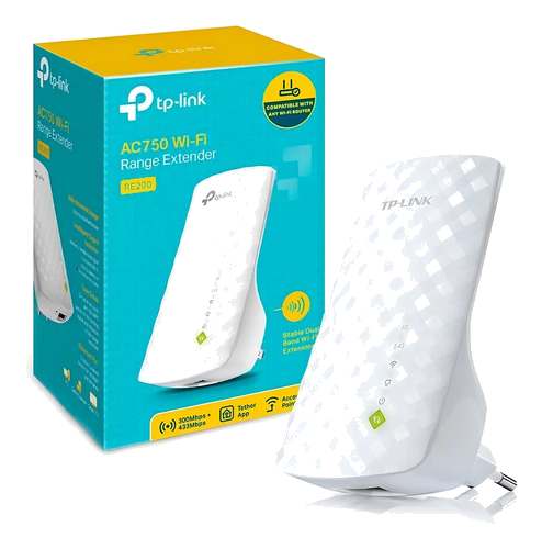 Repetidor Extensor de rango Wi-Fi 5 Doble Banda TP-Link RE200 AC750